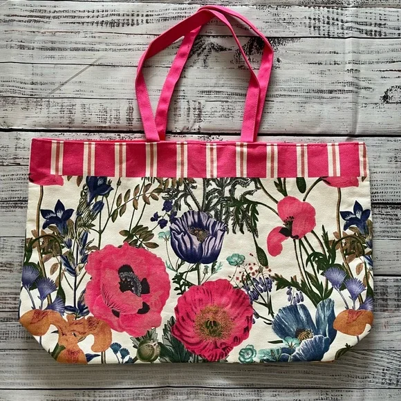 Estee Lauder floral canvas tote bag new - Picture 1 of 6